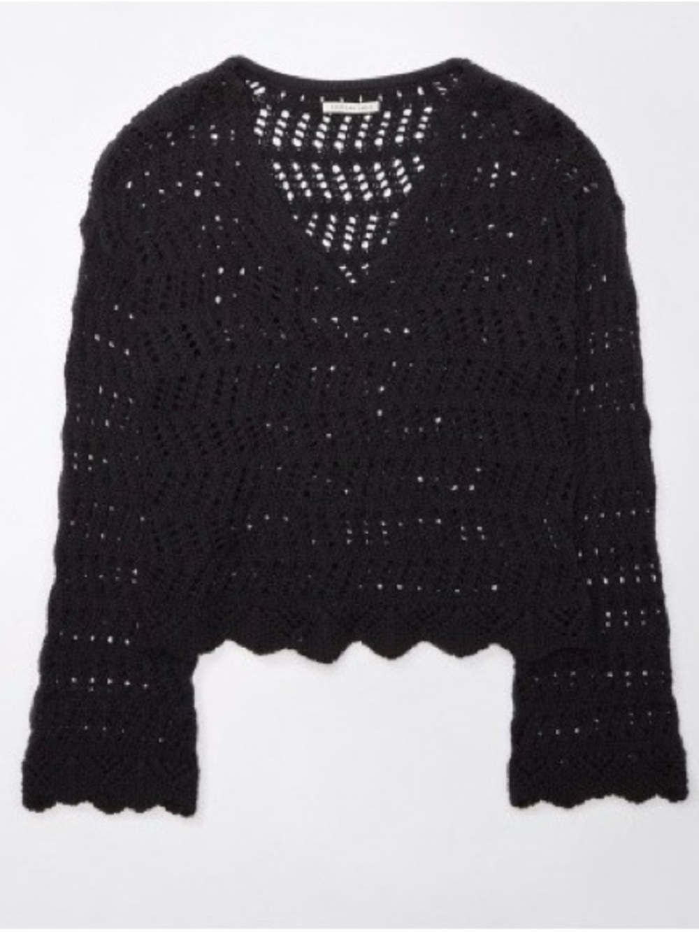 AE Crochet V-Neck Sweater